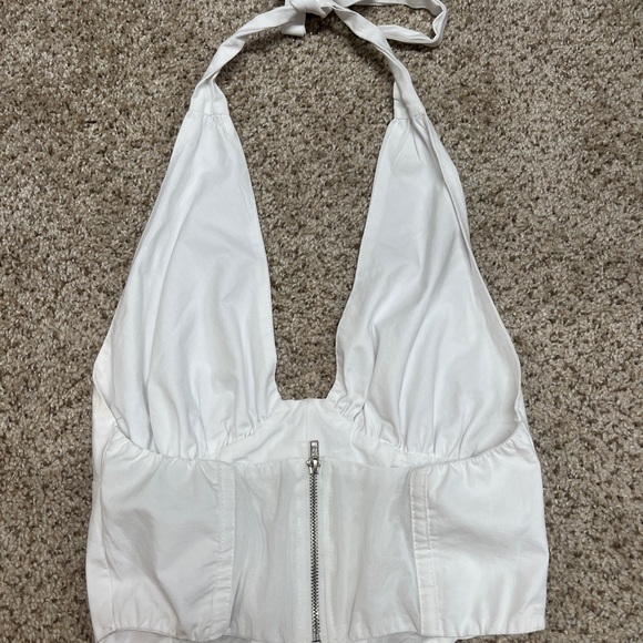 Bershka white corset halter top - Picture 3 of 3